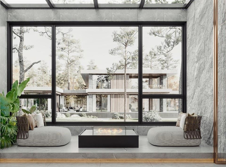 Ffenestr casment panoramig